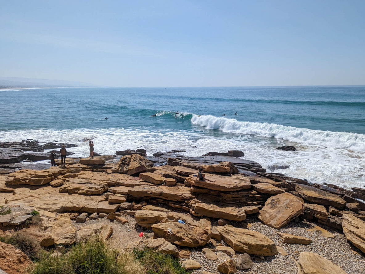 Surfers in Taghazout