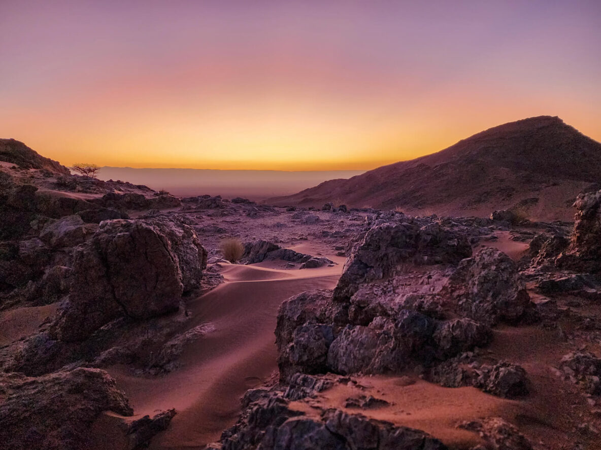 Sunrise in Zagora Desert