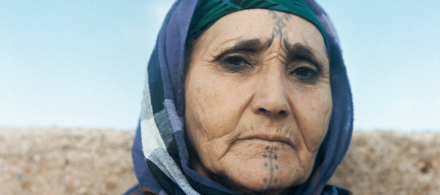 Berber Woman with Kohl eyeliner and face tattoos