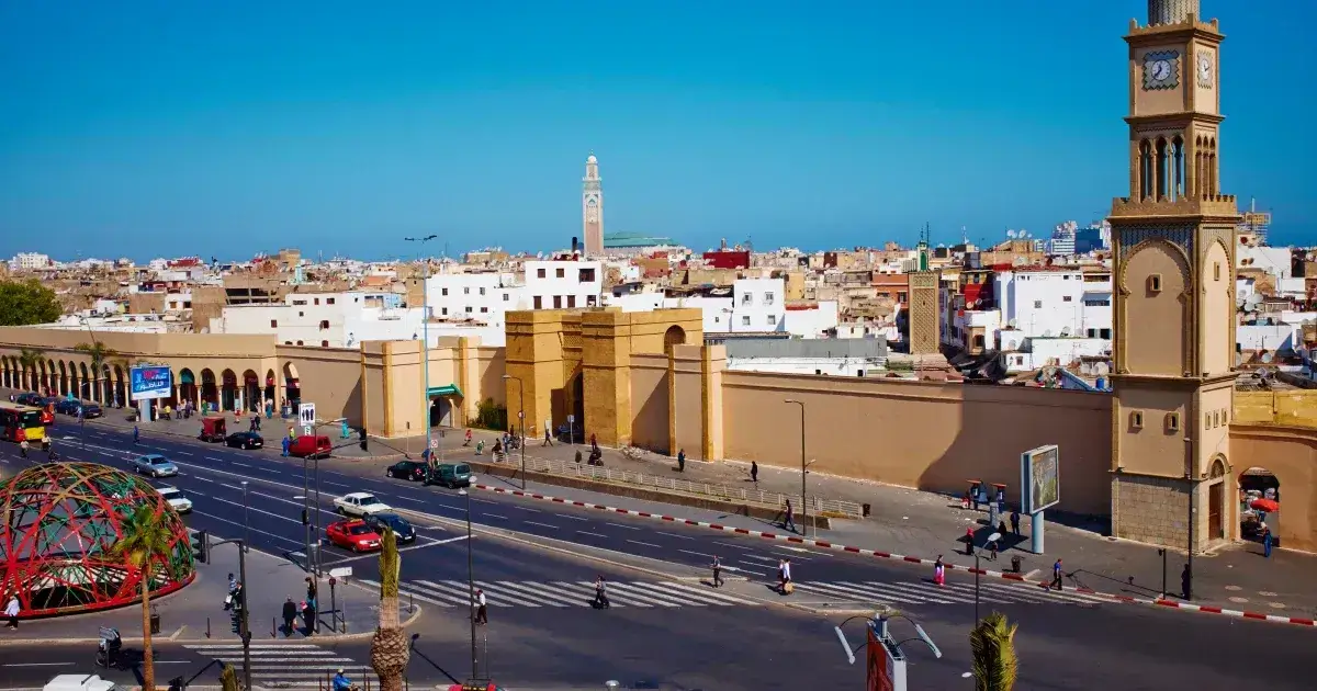 The old medina of Casablanca in Morocco