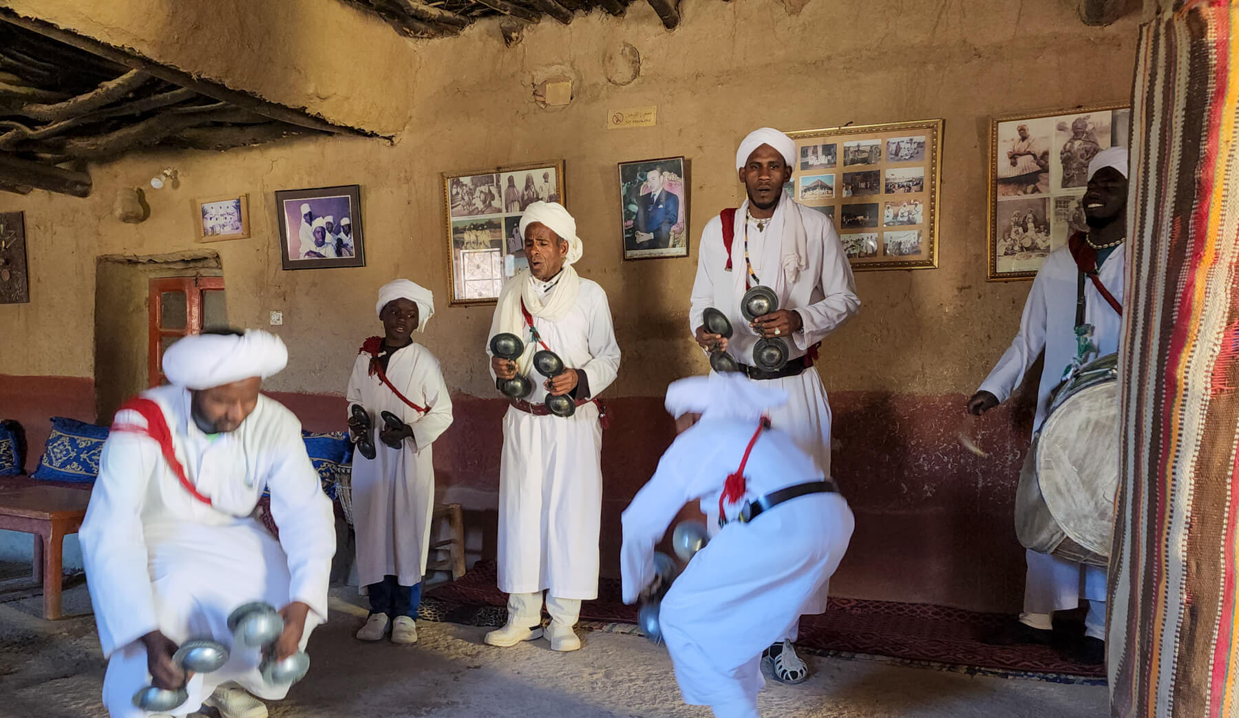 Performers in Khemliya demonstrating traditional Ganaou Music