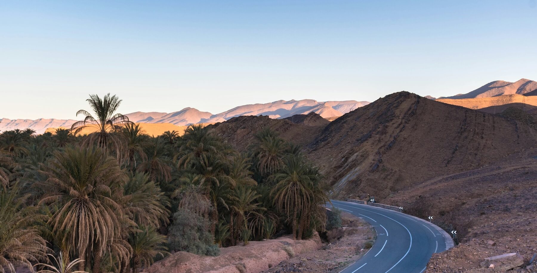 Road through Draa Valley in Morocco