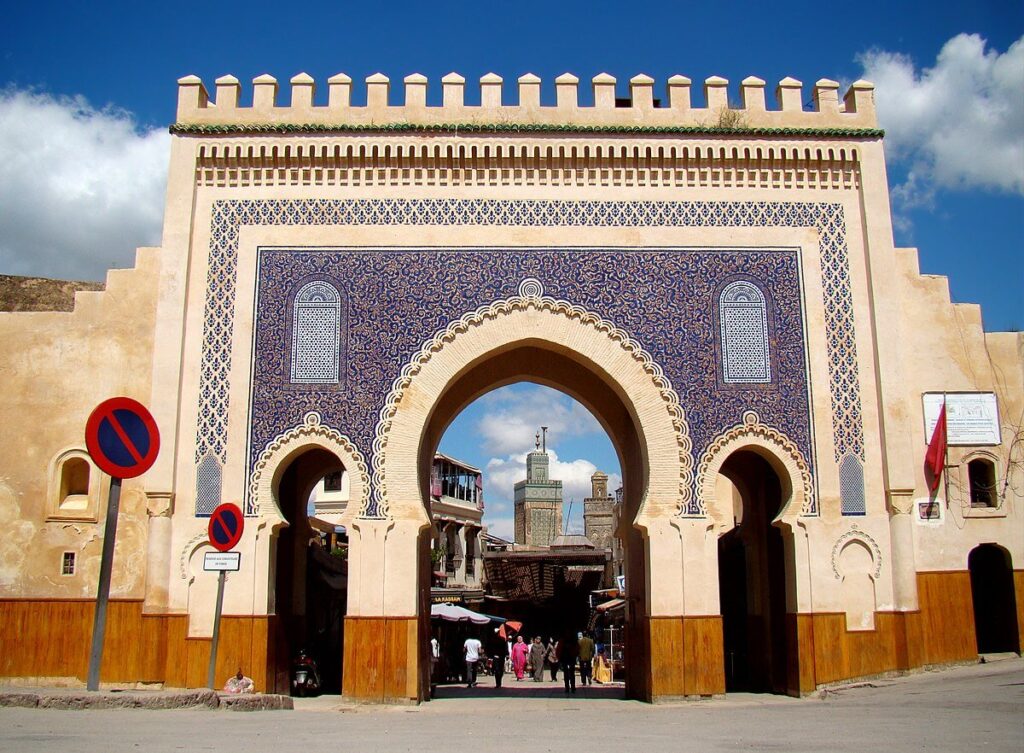 Bab Bou Jeloud, the Blue Gate, in Fes